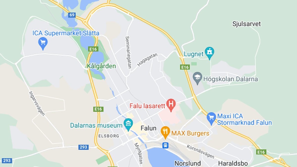 Google maps, Falun