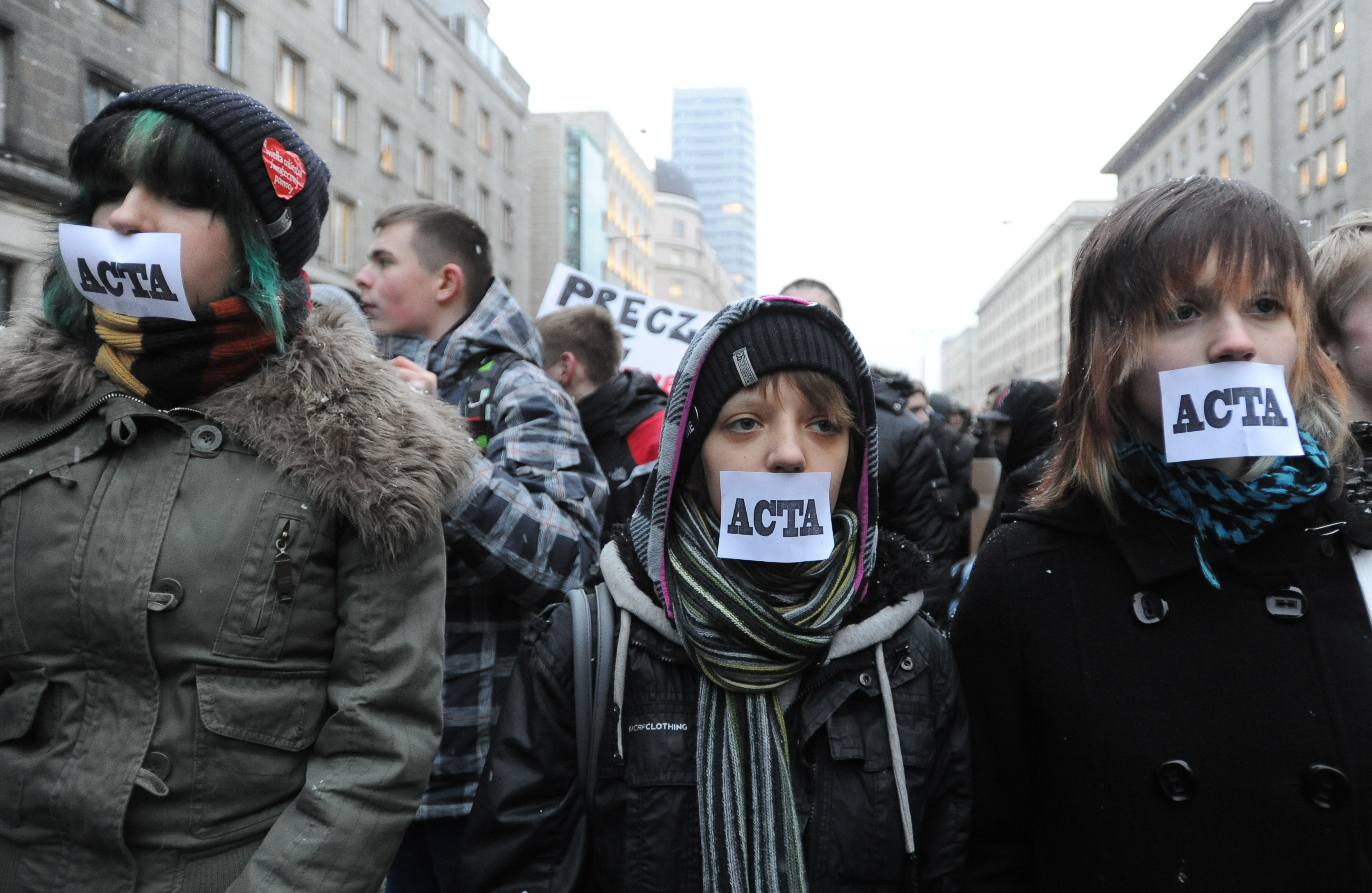 Över hela Europa har människor protesterat mot Acta.