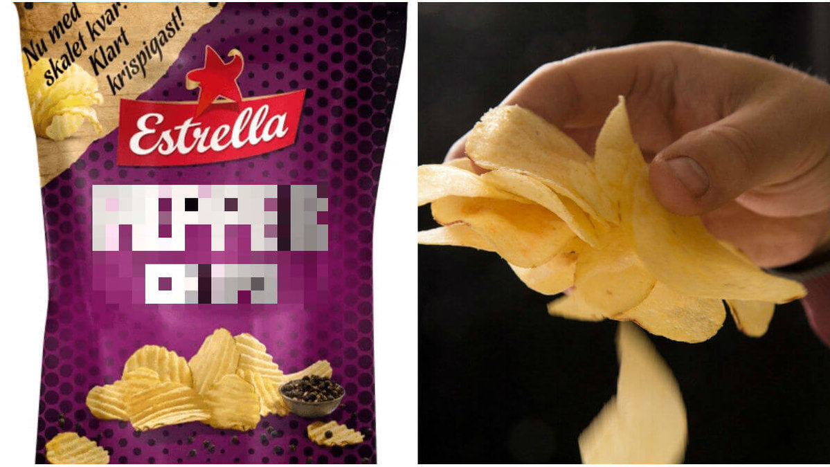 Nu återkallas ett parti av pepparchips på 275 gram av chipstillverkaren Estrella.