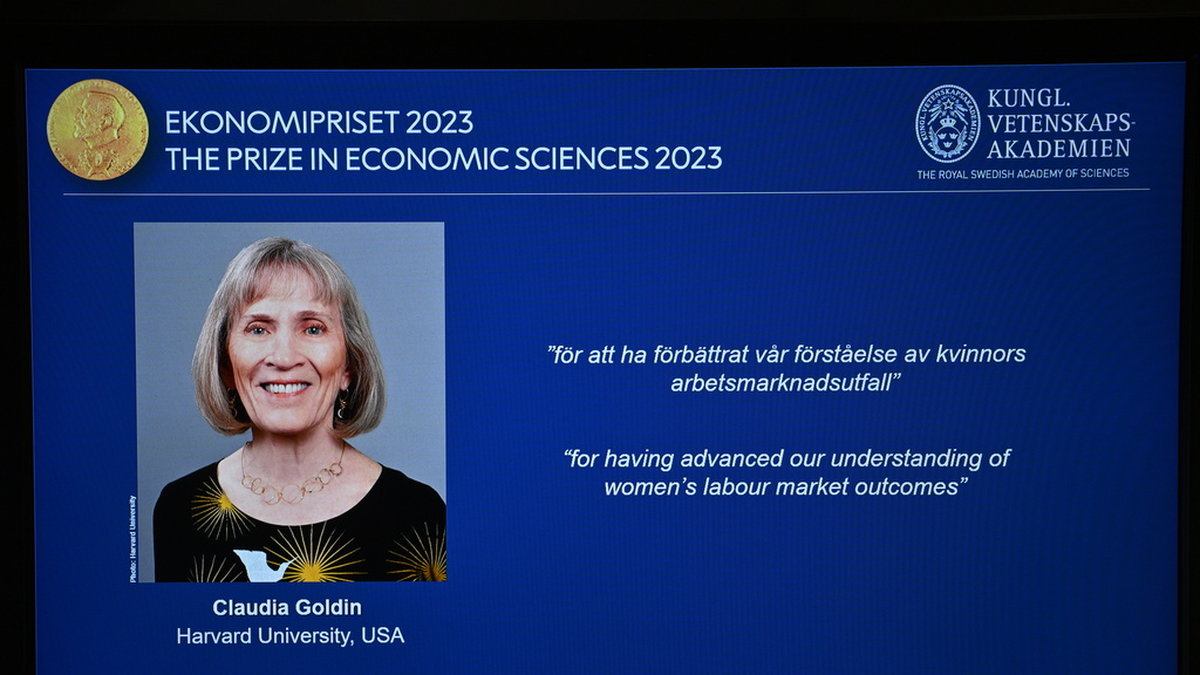 Årets Nobelpris i ekonomi går till Claudia Goldin, Harvard University.
