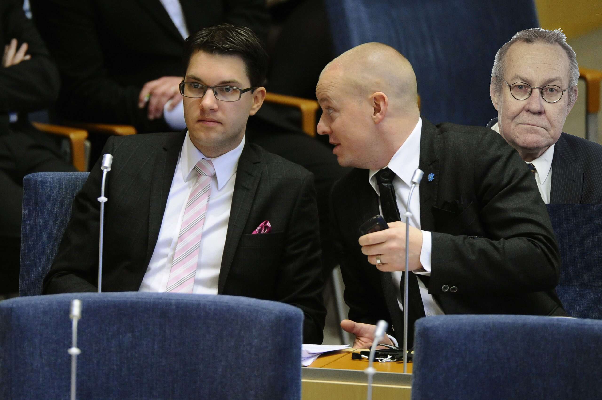 Riksdagsledamoten Stellan Bojerud (infälld till höger) är i blåsväder. Obs! Montage.