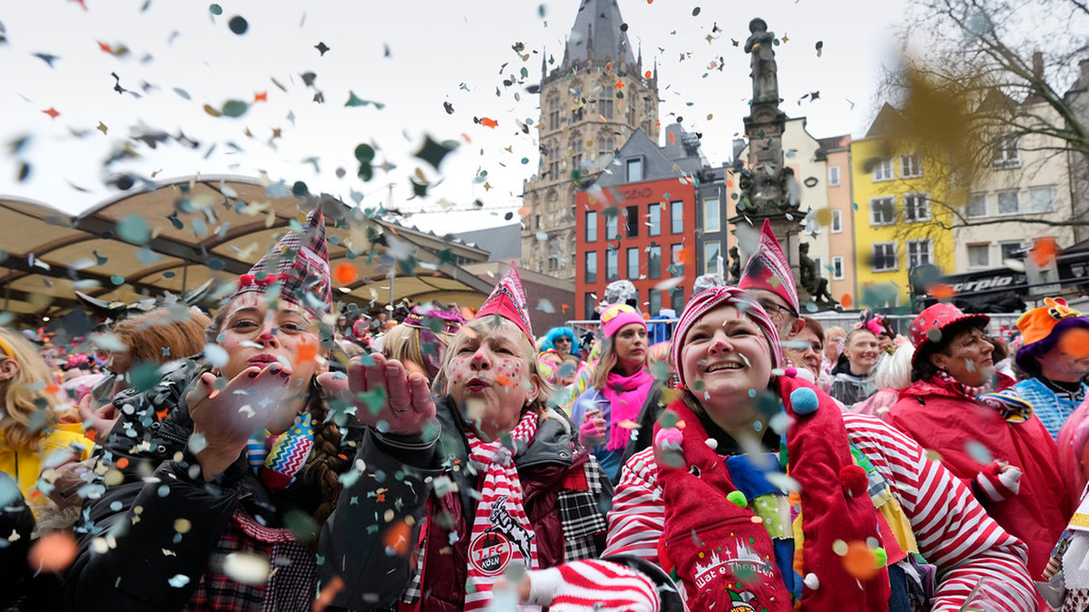 Karnevalsfirare i Köln.