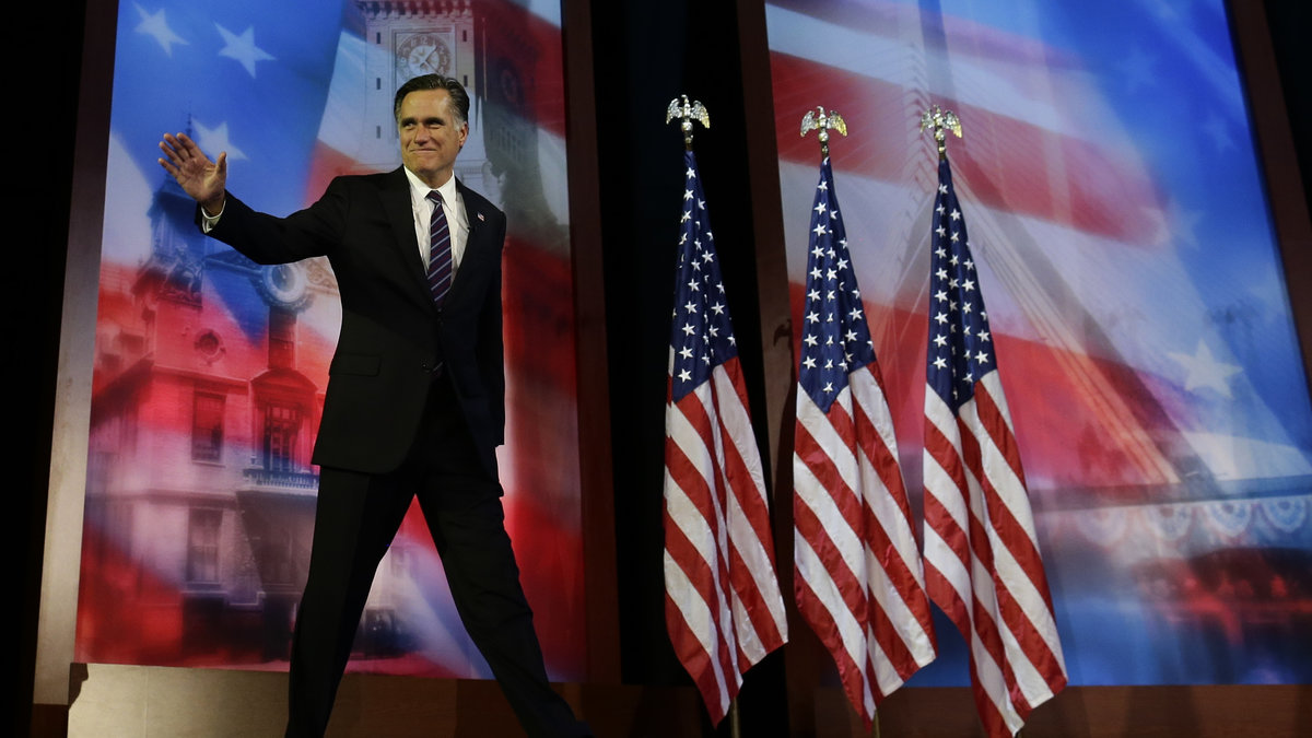 Romney tackade alla sina anhängare och sin fru.
