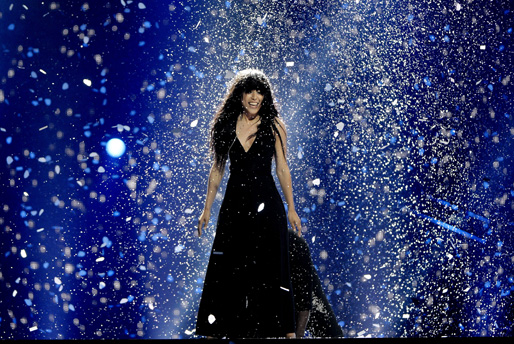 Loreen framför Euphoria på
Eurovision Song Contest 2012 i Baku. 