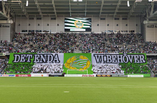 Hammarbys låga kortsida gör det svårare att skapa mindre koreografier. Hammarbys låga kortsida gör det svårare att skapa mindre koreografier.