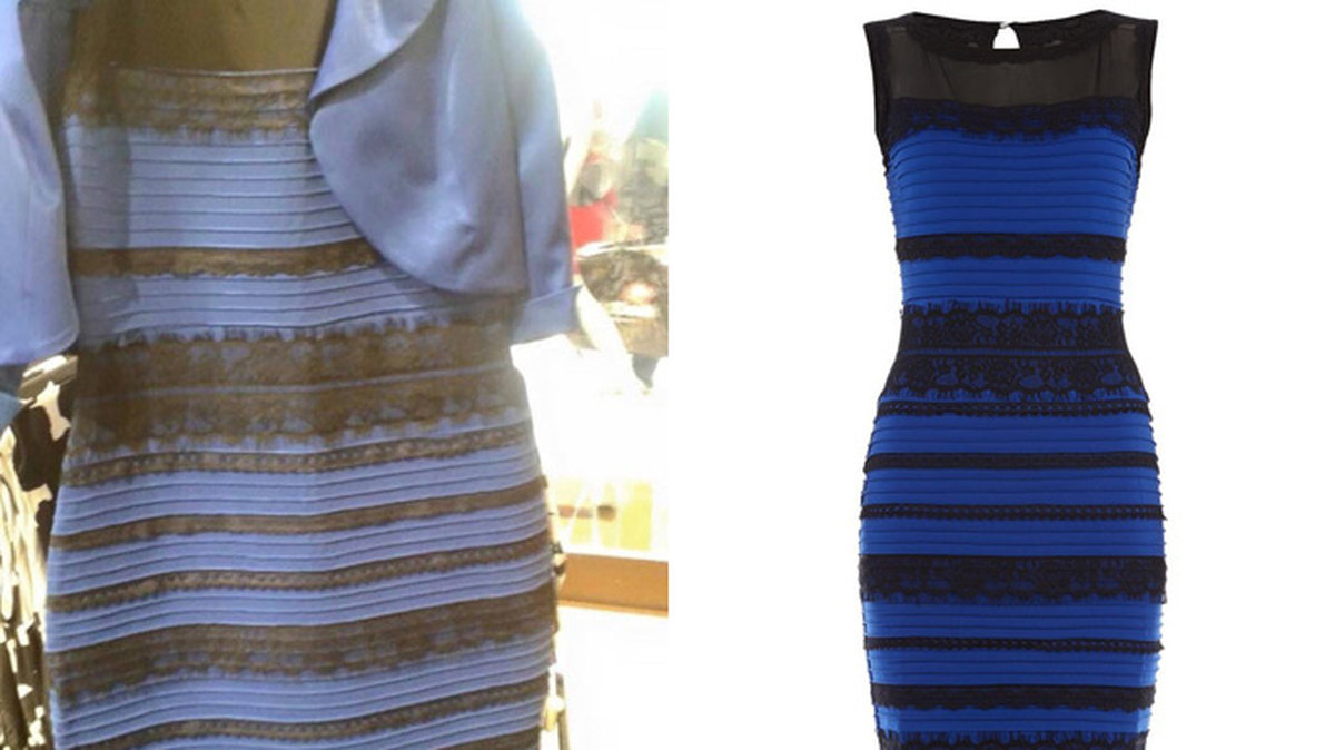 Svart och blå klänning