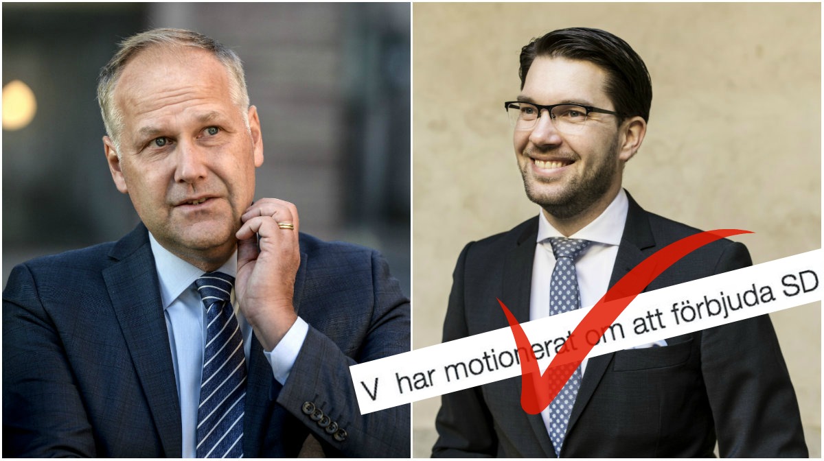 vänsterpartiet, Förslag, Sverigedemokraterna, Forbud, Motion